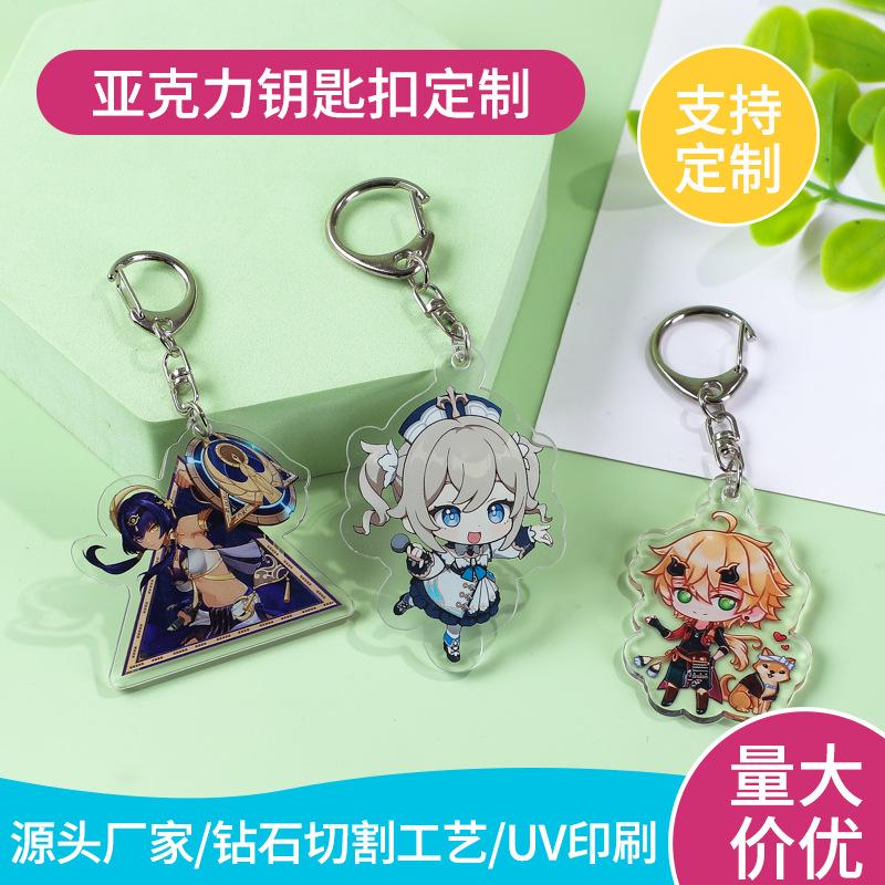 acrylic key chain customization diy key pendant chain cartoon anime celebrity reted goods standee refridgerator magnets customized Specification drawing