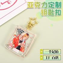 acrylic keychain customized double-sided transparent schoolbag schoolbag handbag two-dimensional pendant anime peripheral