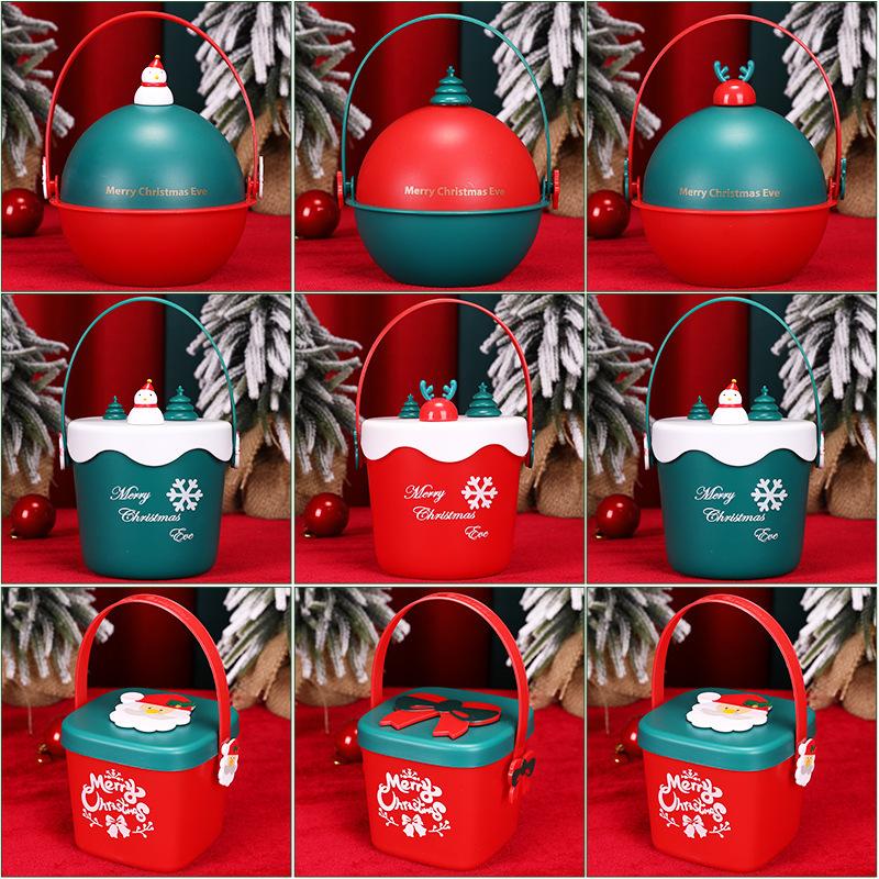 2023 cross-border hot christmas apple box christmas eve christmas eve fruit gift box christmas gift packaging christmas snowman Specification drawing