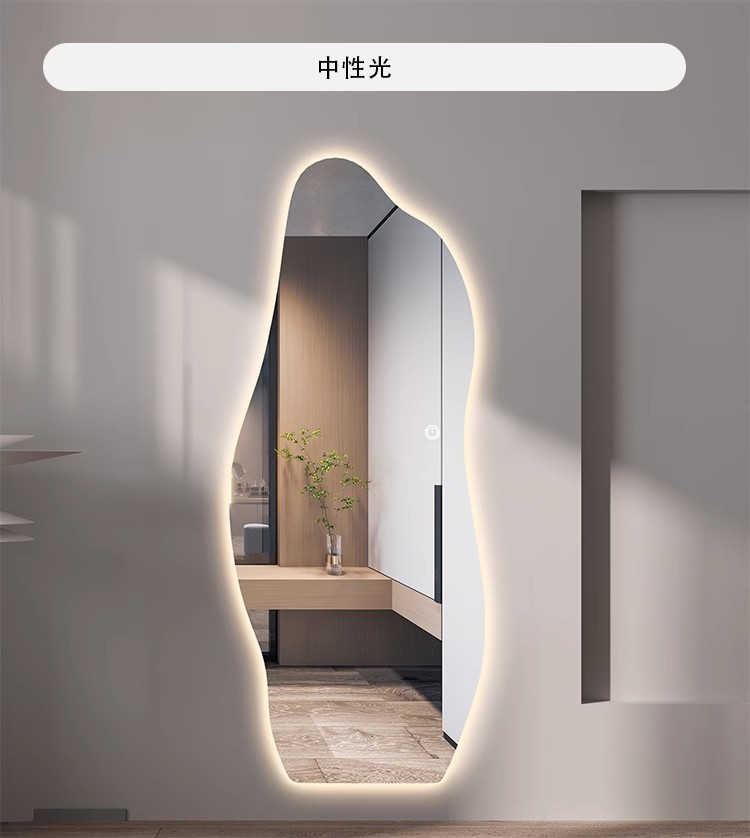 桌面化妆镜小镜子学生可爱款 落地穿衣镜实用大镜子高清落地镜全身镜便携式详情5