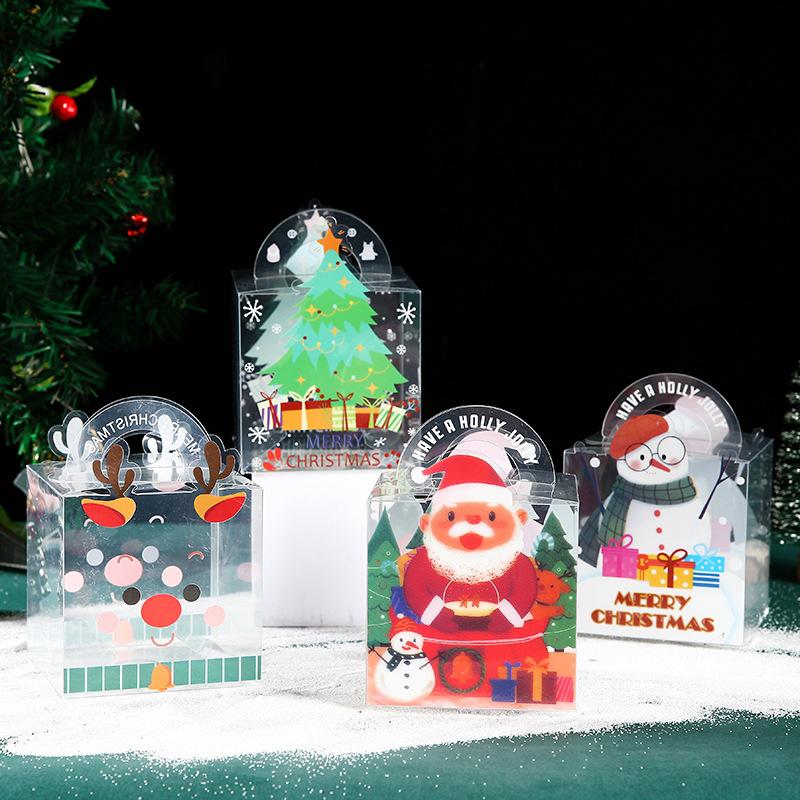 christmas gift christmas portable apple box christmas eve apple box snowman santa christmas tree