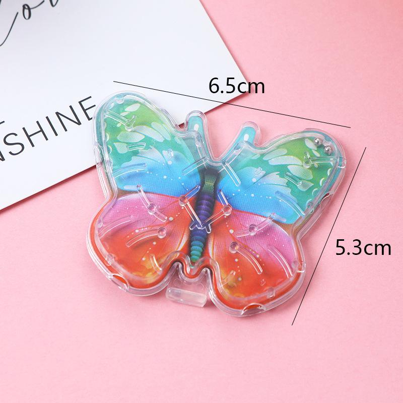 new cartoon butterfly puzzle bead rolling maze toy handheld balance rolling ball track maze children's toy reward details Picture