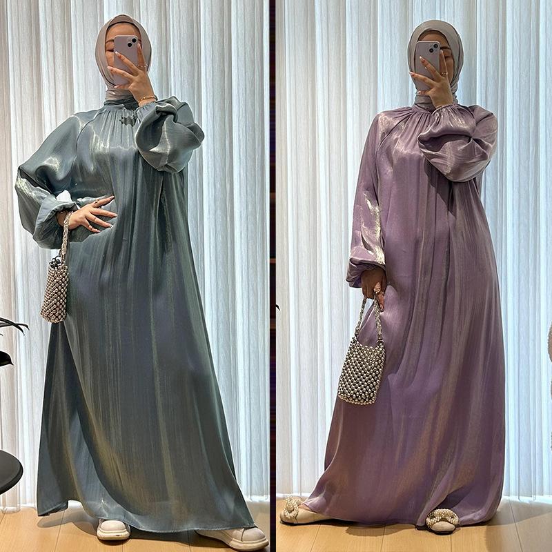 abaya muslim robe female dress muslim women women's clothing dress plus size clothing mu-708