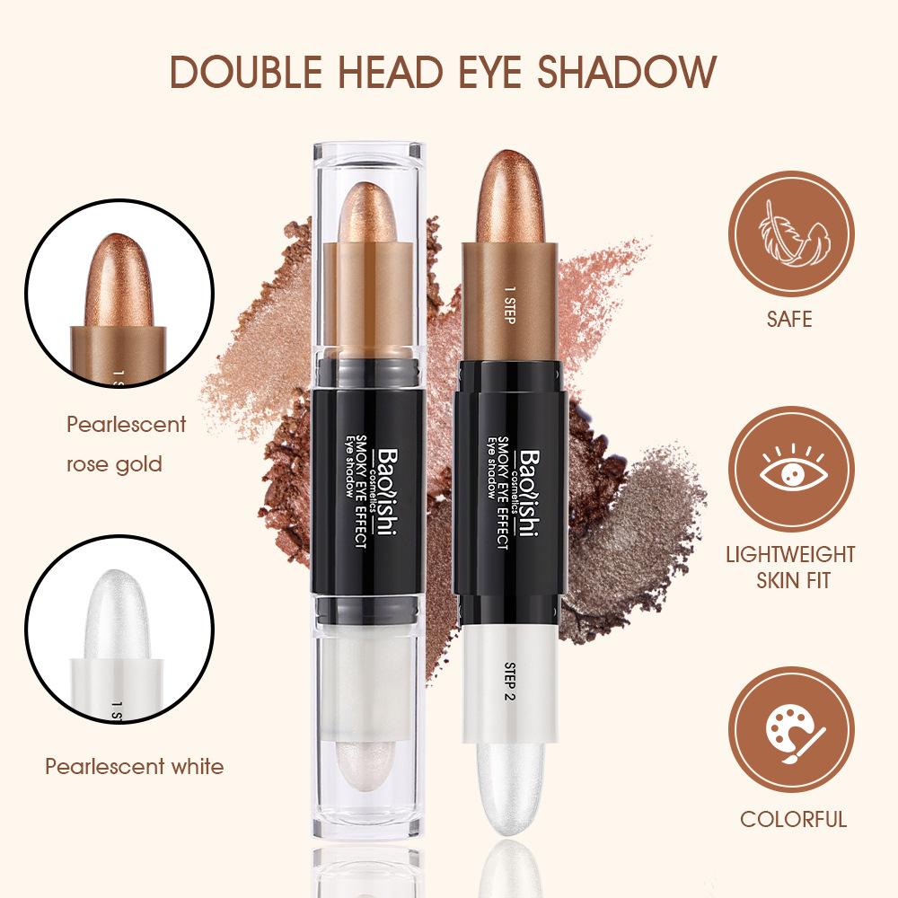 double-headed highlighter repair shadow nose shadow stick concealer high shimmer eyeshadow beauty