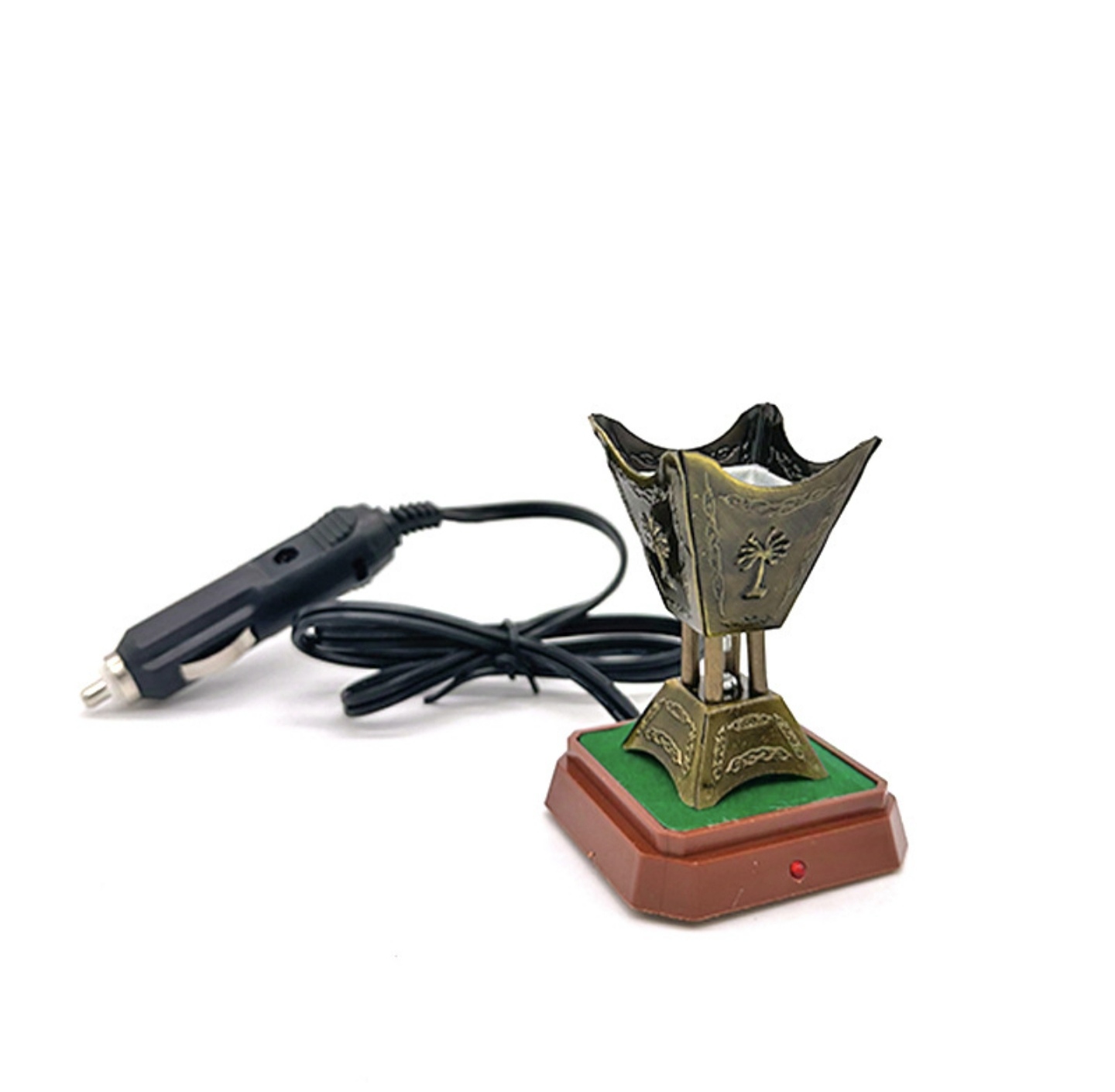Creative plug-in car incense burner, Arab Middle Eastern sandalwood incense burner, exquisite metal handicrafts, car incense burner Application Scenario