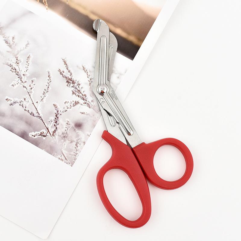 Factory Wholesale Stainless Steel Gauze Scissors Medical Elbow Bandage Scissors Canvas Scissors Outdoor First Aid Gauze Scissors
