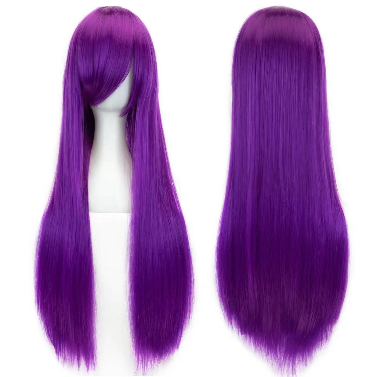 mao niang shape homemade cos universal color wig 80cm straight long hair head cover high-temperature fiber cosplay anime Specification drawing