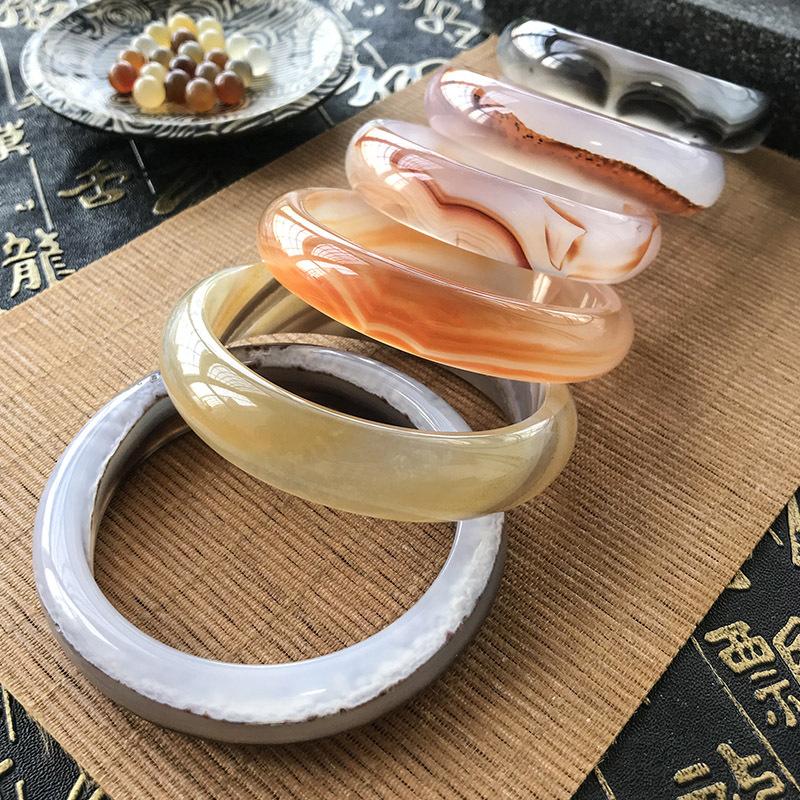 qingran pavilion slightly flaw agate bracelet medium width thickened brazilian bracelet factory wholesale