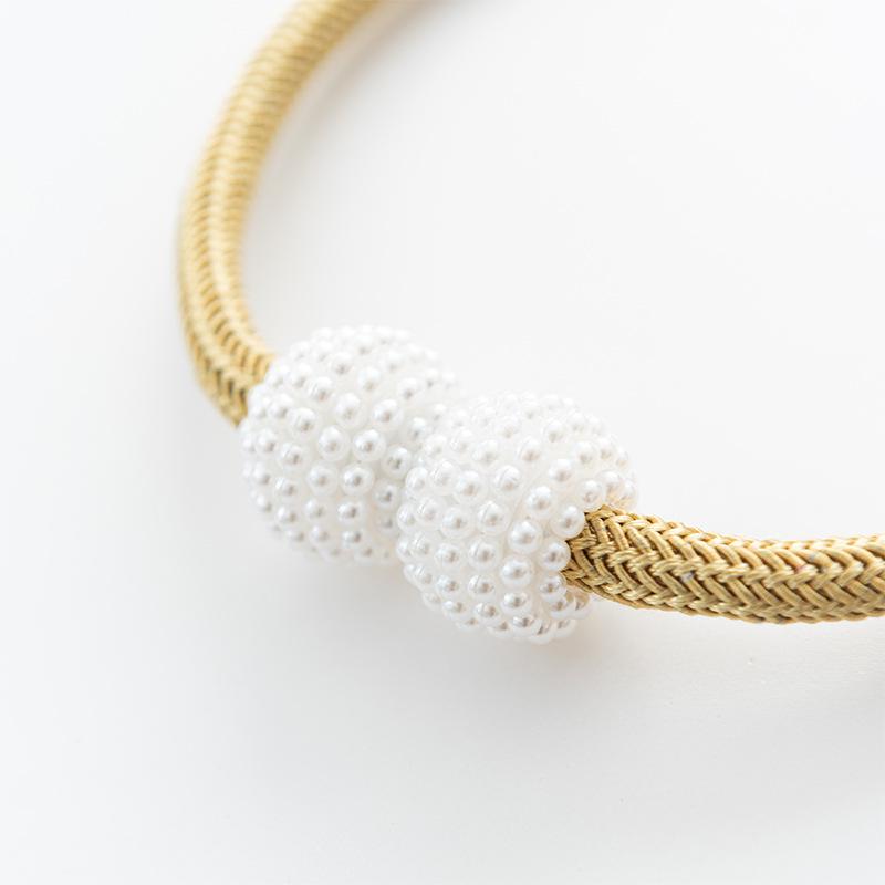 low price running pearl magnetic snap strap punch-free installation-free pearl curtain bandage curtain buckle source factory wholesale Application Scenario