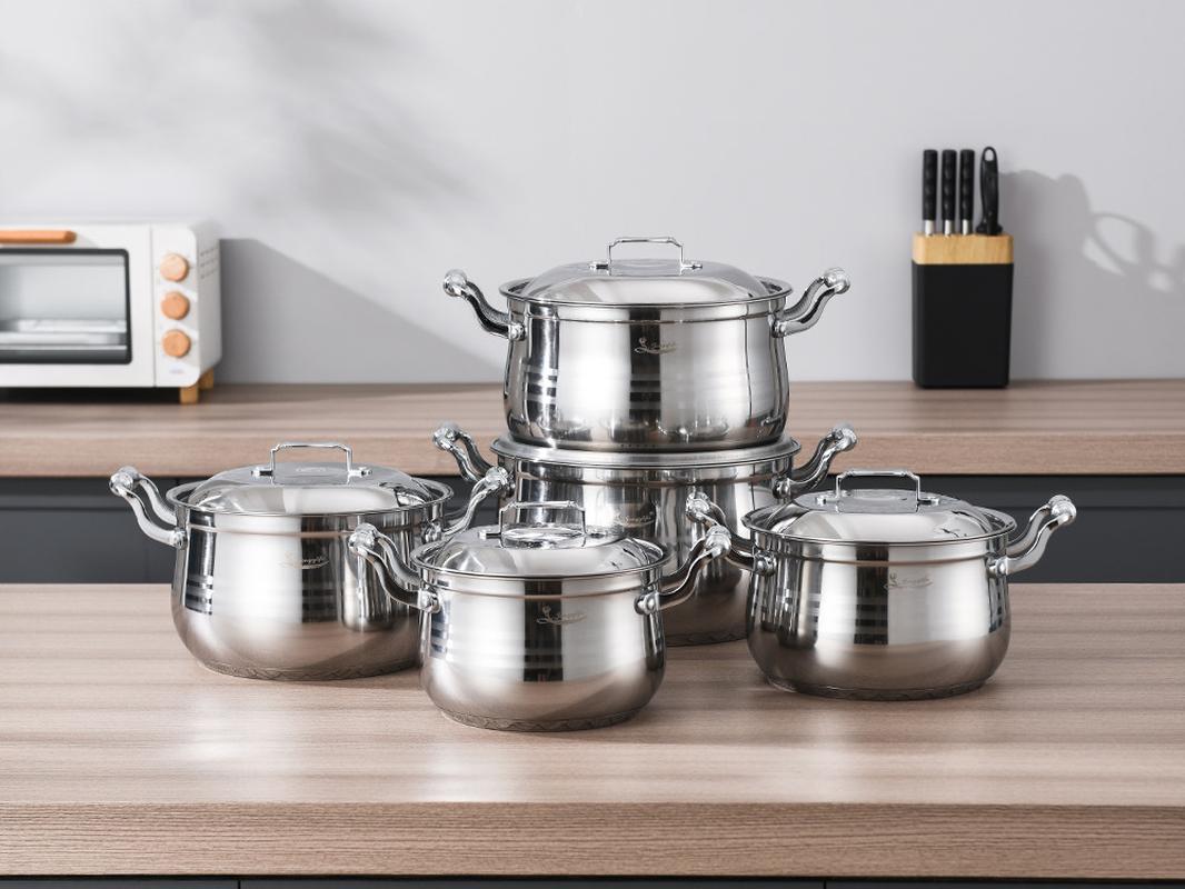 factory wholesale cross-border hot foreign trade amazon 10pcs magnolia pan gift pot set southeast asia africa south america Specification drawing