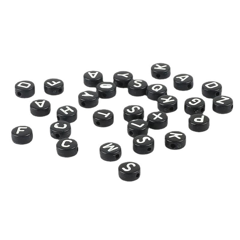 4 * 7mm acrylic scattered beads english letters flat beads diy children's early education bead string jewelry accessories bracelet weaving Item Picture