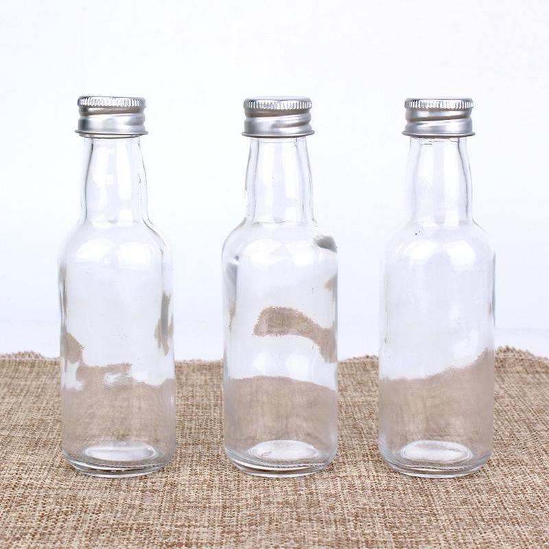 wholesale 50ml mini wine bottle round transparent glass white spirit bottle jin liquor sample bottle creative 100.00g wine storage bottle