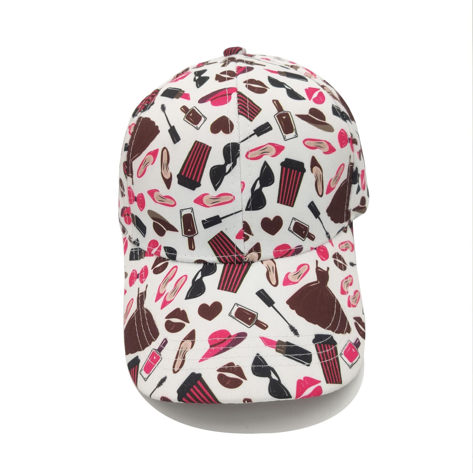 Amazon New Women's Baseball Cap Beauty Pattern Printing Sun Hat Trucker Hat Item Picture