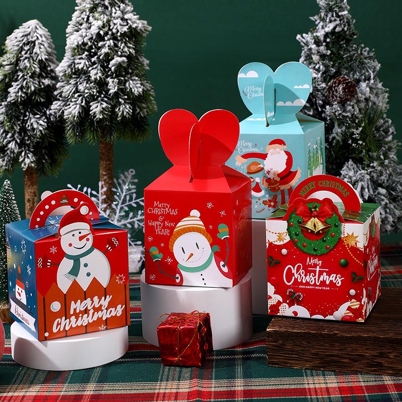 christmas apple box cartoon christmas eve fruit packing box christmas eve christmas packaging wholesale apple gift box details Picture