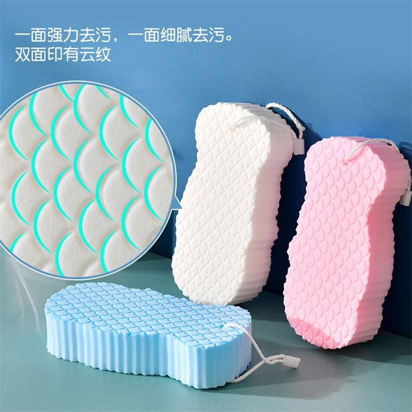 3d scale sponge children bath sponge loofah mesh sponge cartoon lanyard bath cotton adult dusting artifact