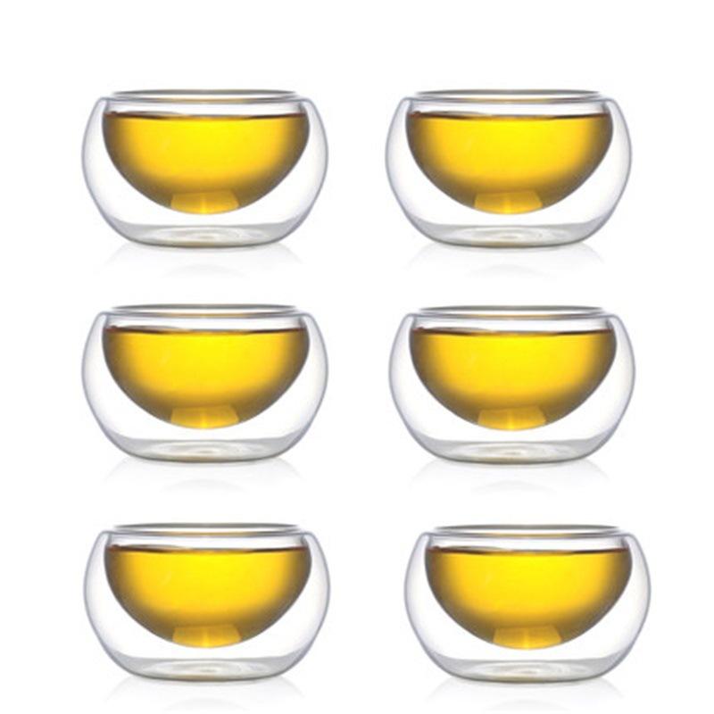 wholesale glass tea tasting cup master cup transparent kung fu tea cup thickened glass teacup glass tea cup small cup Item Picture