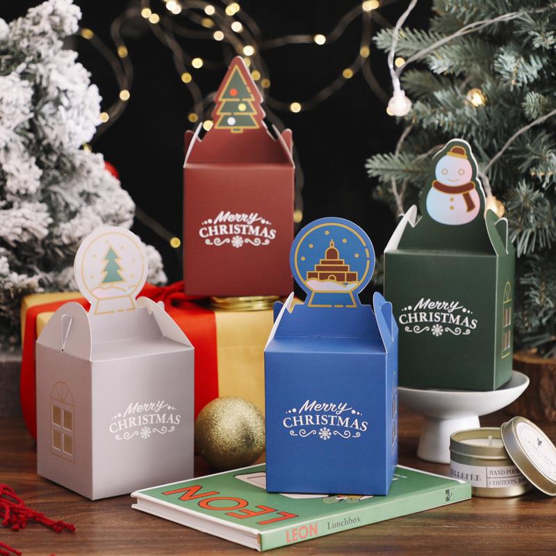 christmas apple box christmas eve apple box cartoon animal christmas eve fruit packaging gift box empty carton christmas box full figure