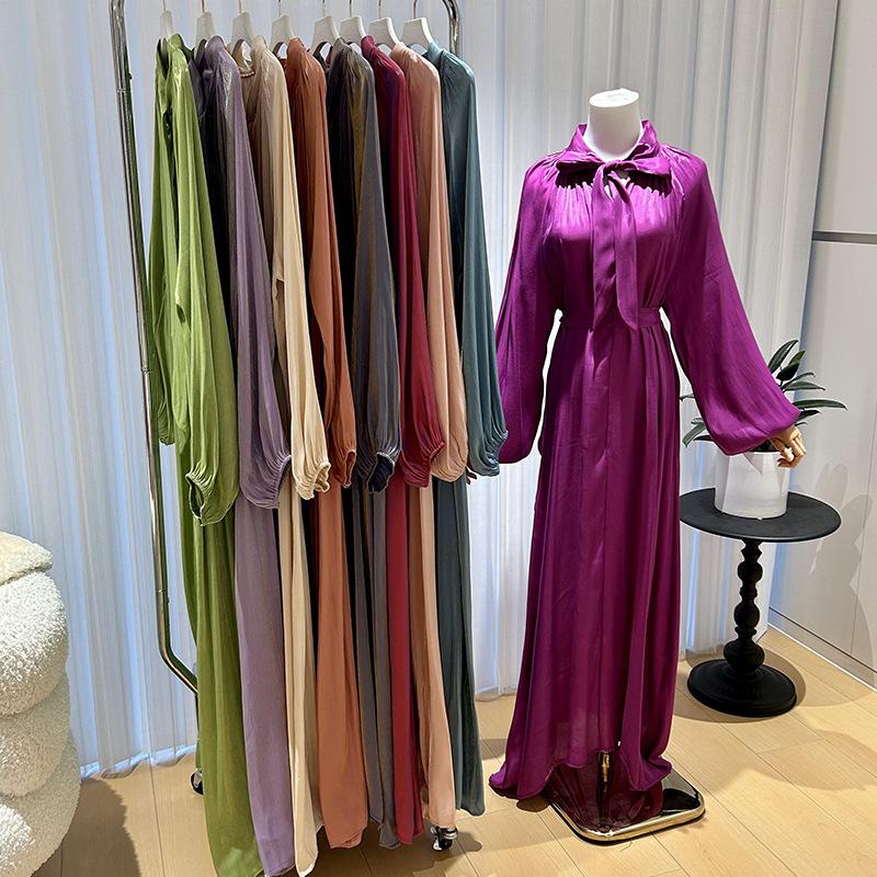 abaya muslim robe female dress muslim women women's clothing dress plus size clothing mu-708 details Picture