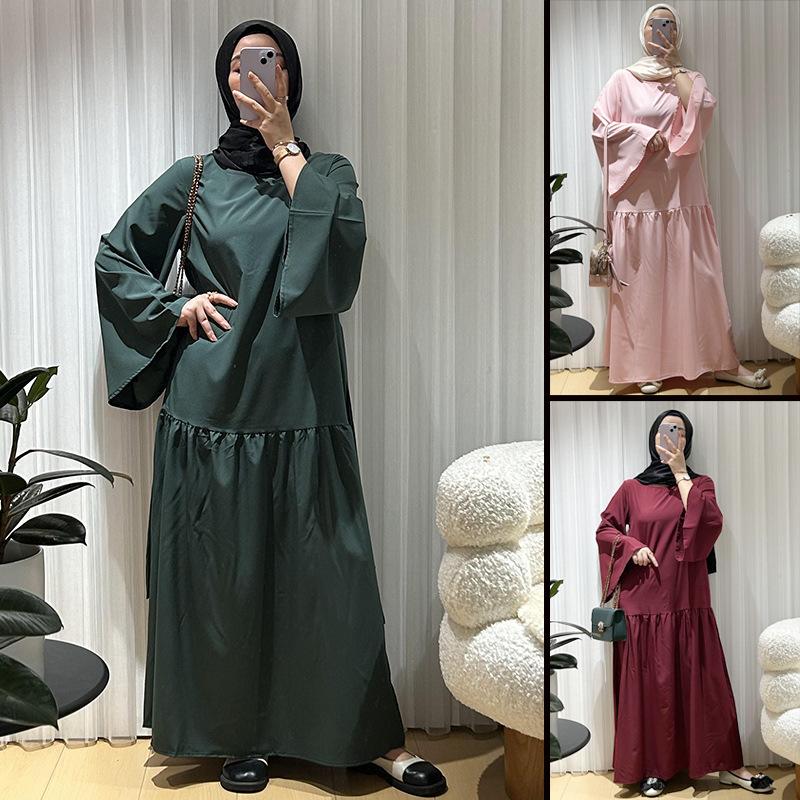 abaya muslim women muslim robe female dress middle east women plus size dress mu-811