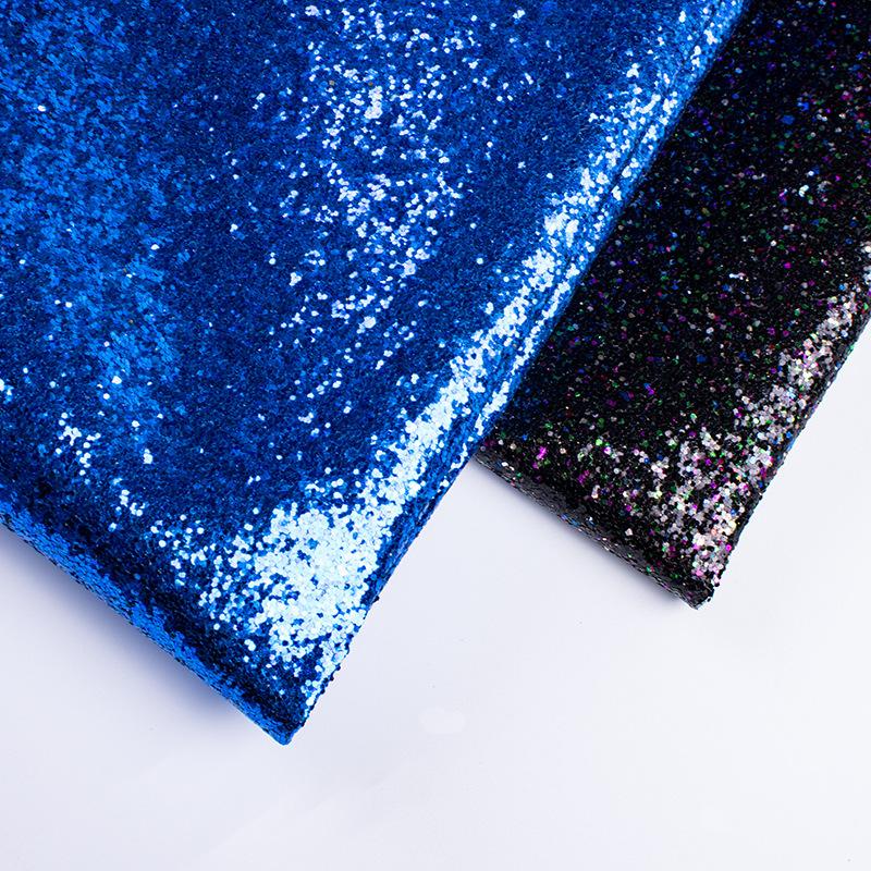 In Stock Wholesale Large Glitter Powder PU Leather Fabric GREAT Shoes Sequins Glitter Gretel Artificial Leather details Picture