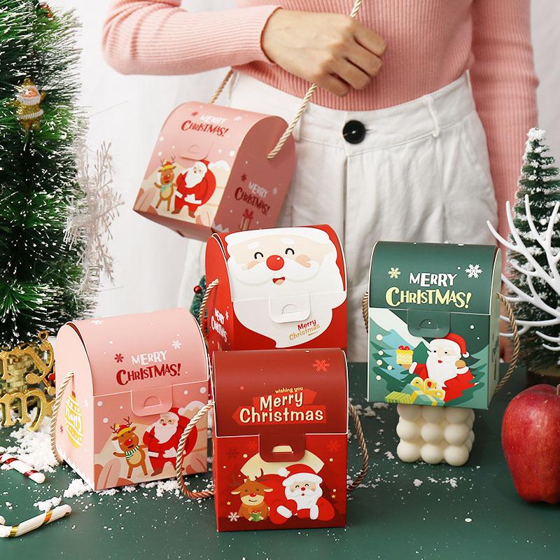christmas eve apple box creative portable gift box christmas eve fruit packing box candy gift christmas gift box full figure