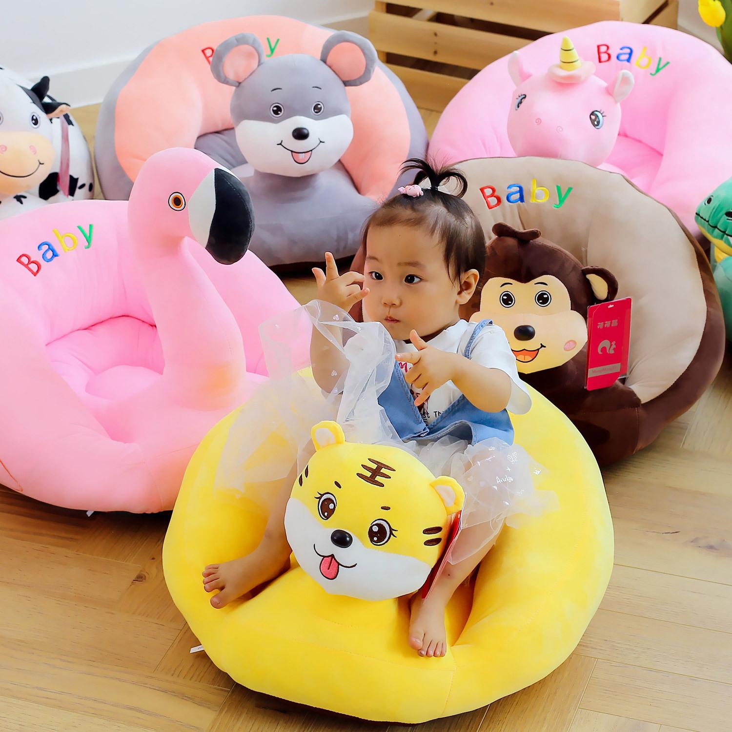 new style baby riding learning seat plush toy sofa unicorn flamingo variety baby sofa