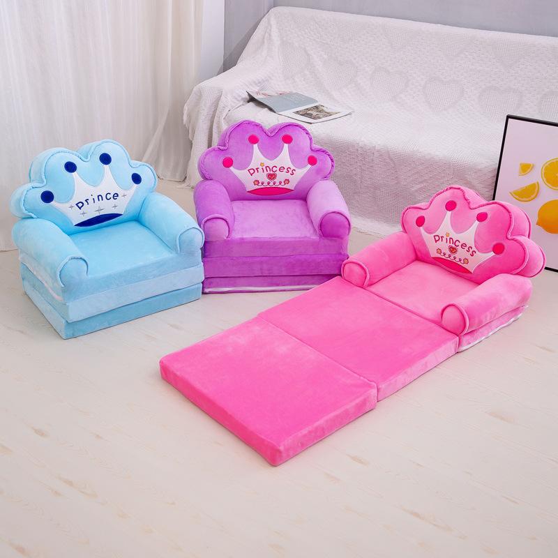 Children's Small Sofa Cartoon Princess Baby Girl Folding Seat Recliner Boy Single Lazy Sofa Tatami Wholesale