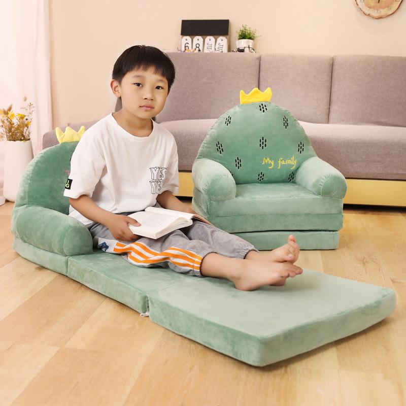 children's cute cartoon folding small sofa girl baby princess toddler reading area tatami lazy seat stool details Picture
