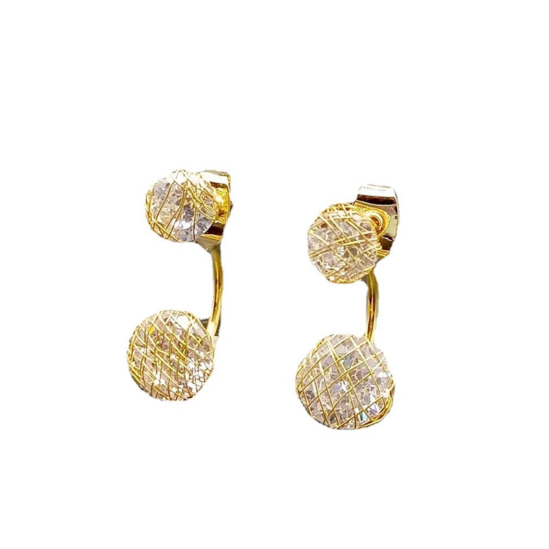 Zircon pendientes dongdaemun Corea del Sur uno dos pendientes mujeres ins moda ligera extravagancia superflash moda temperamento orejeras accesorios creativos Item Picture