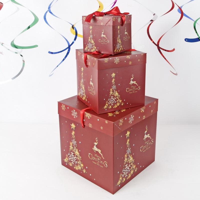 new christmas decoration gift box christmas decoration supplies paper gift gift box christmas eve apple box Item Picture