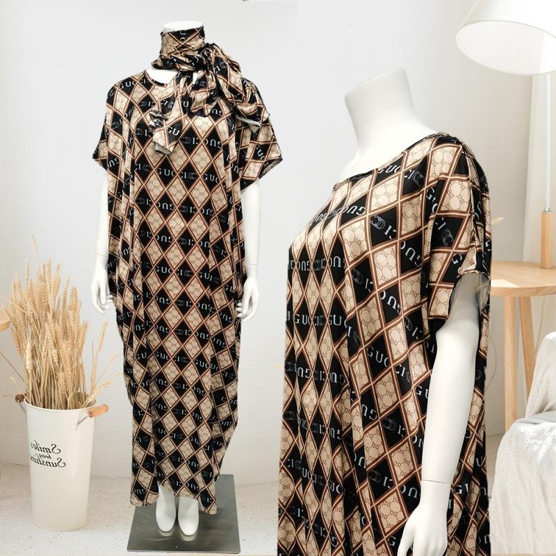 Cross-Border Women's Clothing Abaya Dress Djellaba Women with Headscarf Fashion Skirt Square Robe