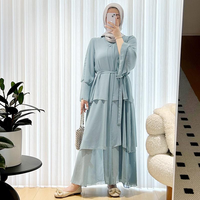 abaya muslim djellaba female dress abaya plus size dress dubai clothing suit mu-462 Item Picture