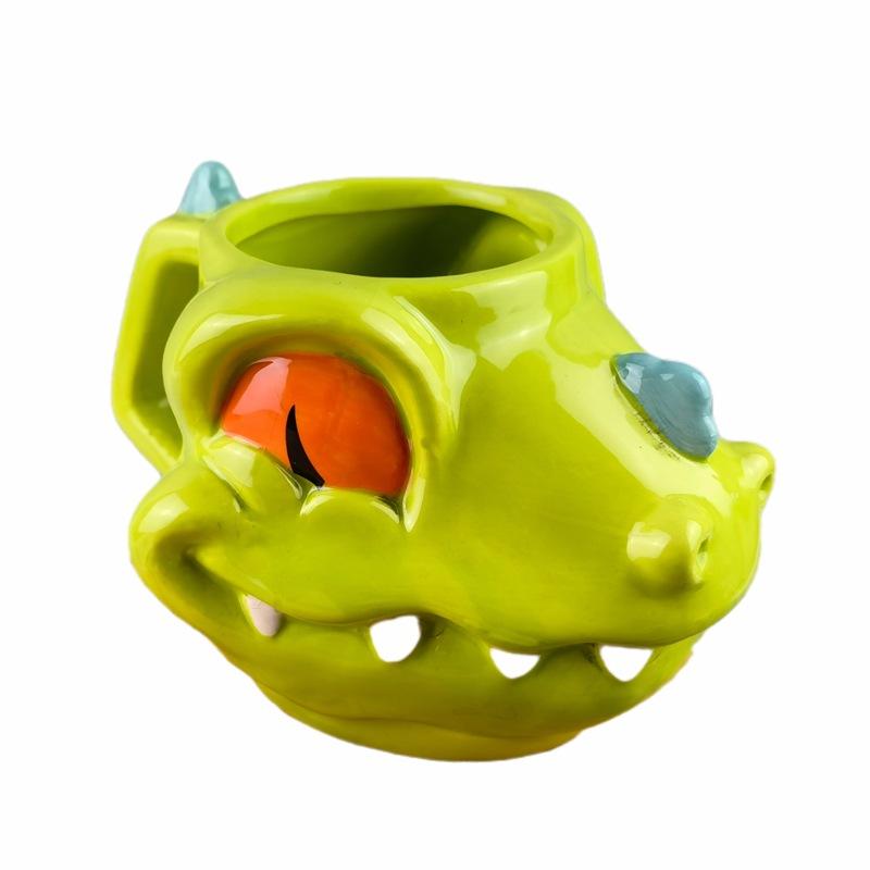 cartoon anime dinosaur mug ceramic animal cup 3d hand painted anime creative office children's cups