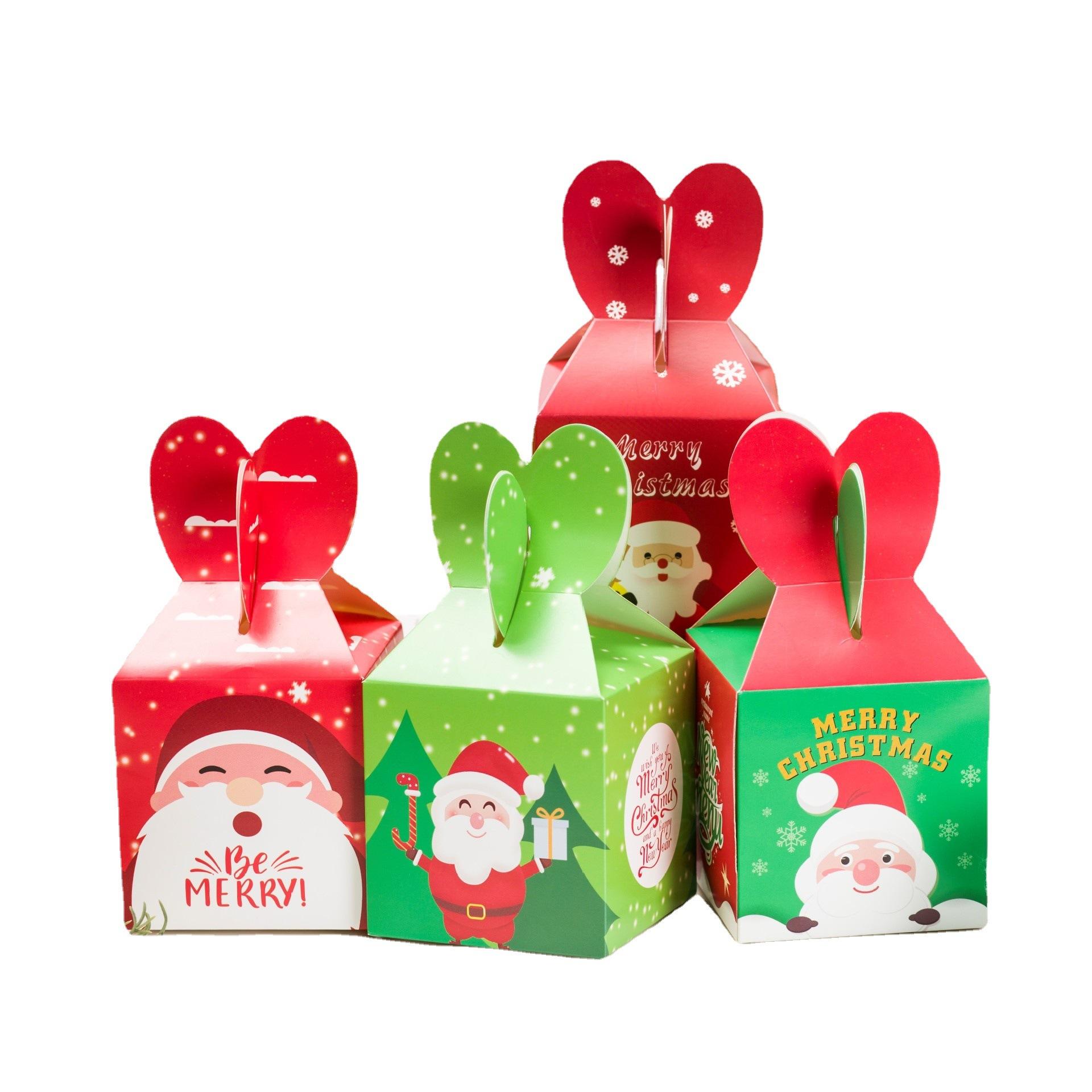 new christmas apple box packaging christmas eve cartoon creative christmas eve fruit gift box christmas gift packaging paper box Item Picture