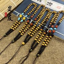 imitation olive nut handgrip amusement article string diy pure hand knitting necklace rope carrying strap jade pendant beeswax jade rope