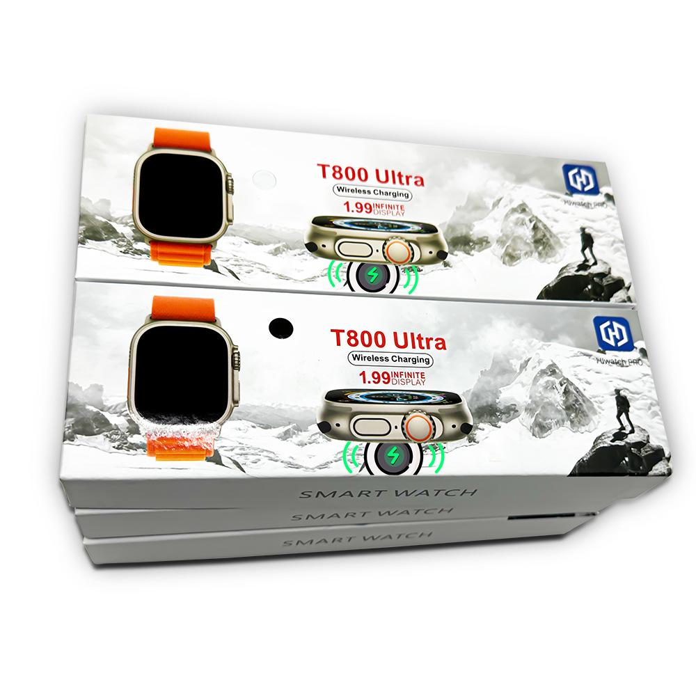 New T800ultra Smart Watch Bluetooth Calling Heart Rate Blood Pressure Blood Oxygen Thermometer Step Information in Stock