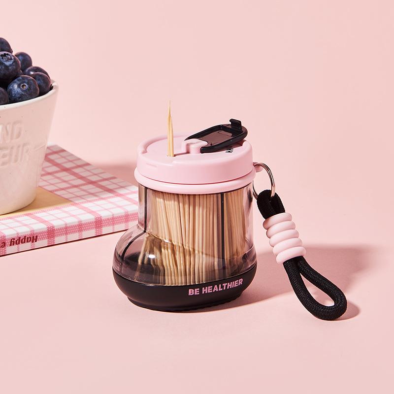 household colorful small boots portable toothpick separately packed case simple and light luxury rope holding portable mini plastic storage box Application Scenario