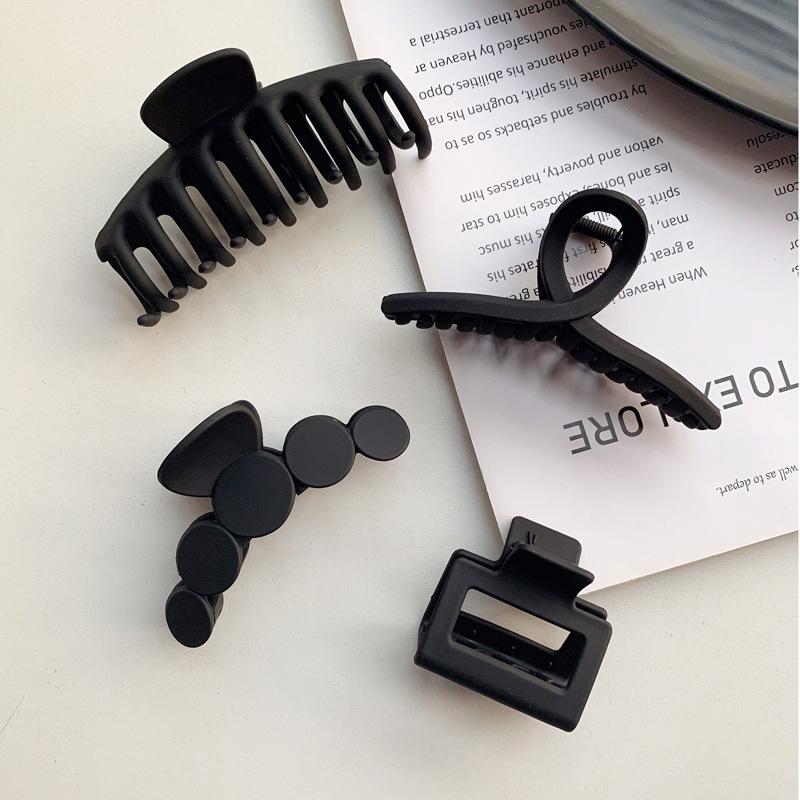 black hair grip complete collection black hair grip set barrettes back of head temperament hairpin shark clip all kinds of frosted clips