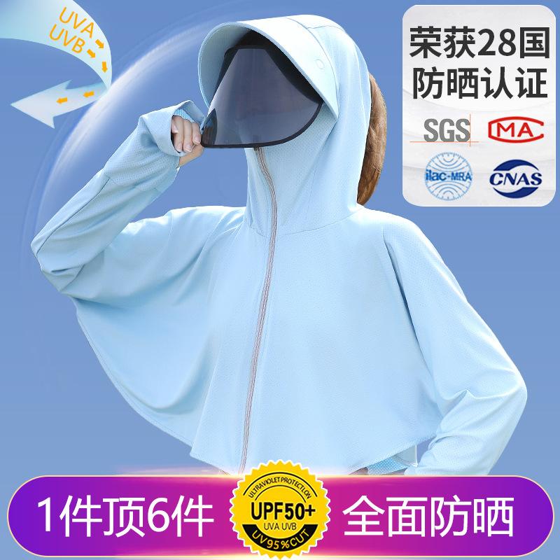 sun protection clothing for women summer 2024 new uv protection ice silk sun protection jacket breathable thin sun protective blouse cardigan details Picture