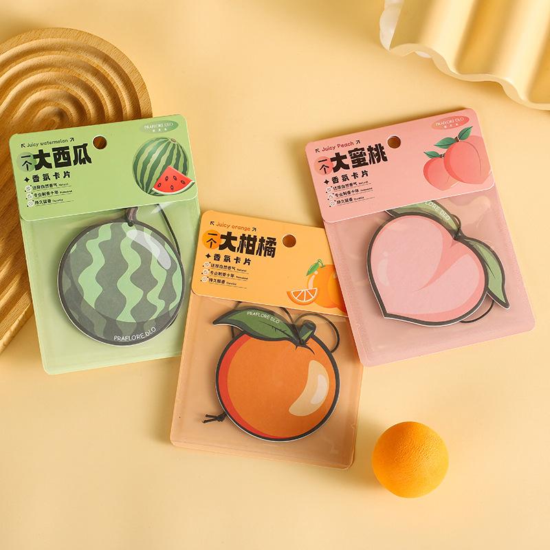 Car Air Freshener Incense Card Car Fragrance Incense Hanging Car Sachet Wardrobe Aromatherapy Sheet Creative Fruit Aromatherapy Pendant Item Picture