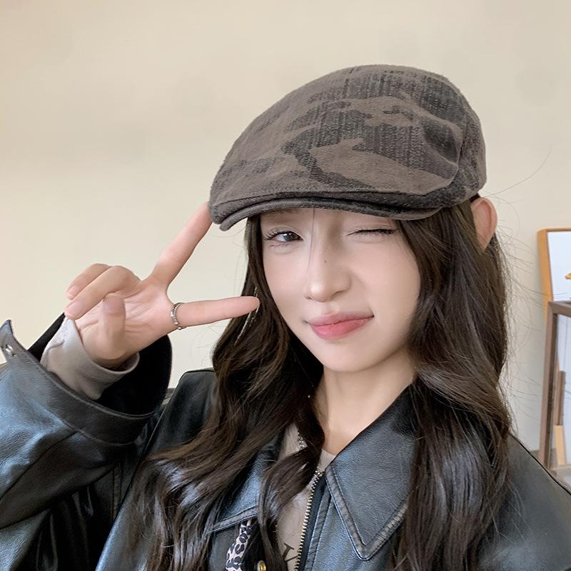 Hot Girl American Retro Advance Hats Female 2024 New Fashionable Beret All-Match Casual Hat Fashion Brand