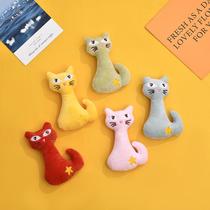 INS Cute Cat Accessories Colorful Plush Big Cat Doll DIY Keychain Handbag Pendant Hair Clip Hairpin Accessories