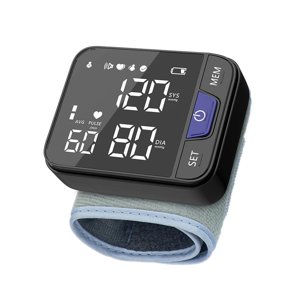 english electric wrist household automatic blood pressure heart rate audio announcer intelligent report detection sphygmomanometer blood pressure meter