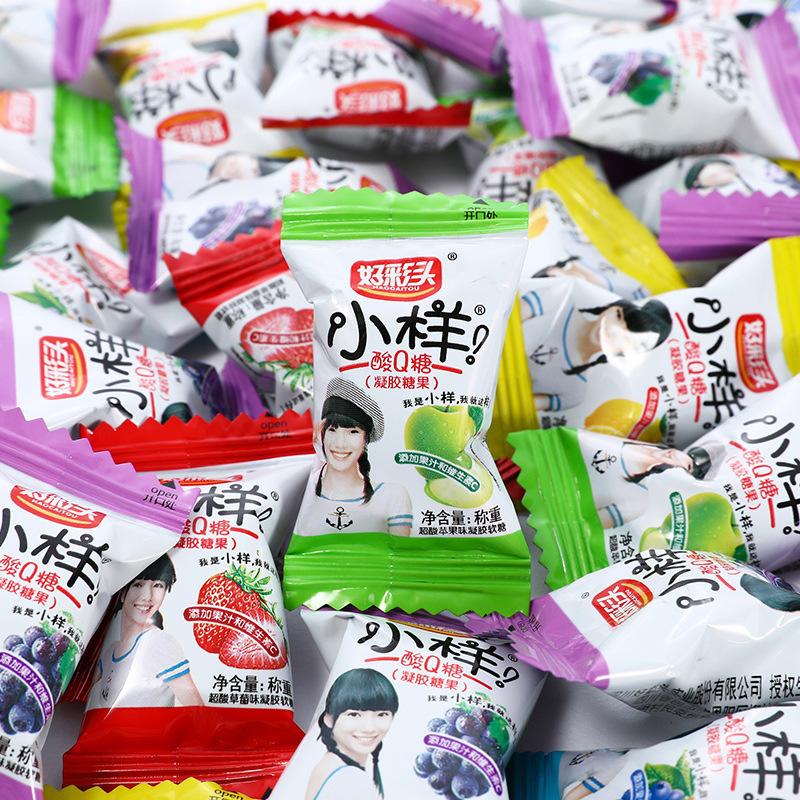 xiaoyang sour q sugar fruit flavor sweet and sour fruit juice jelly small package children snack candy large wholesale free shipping
