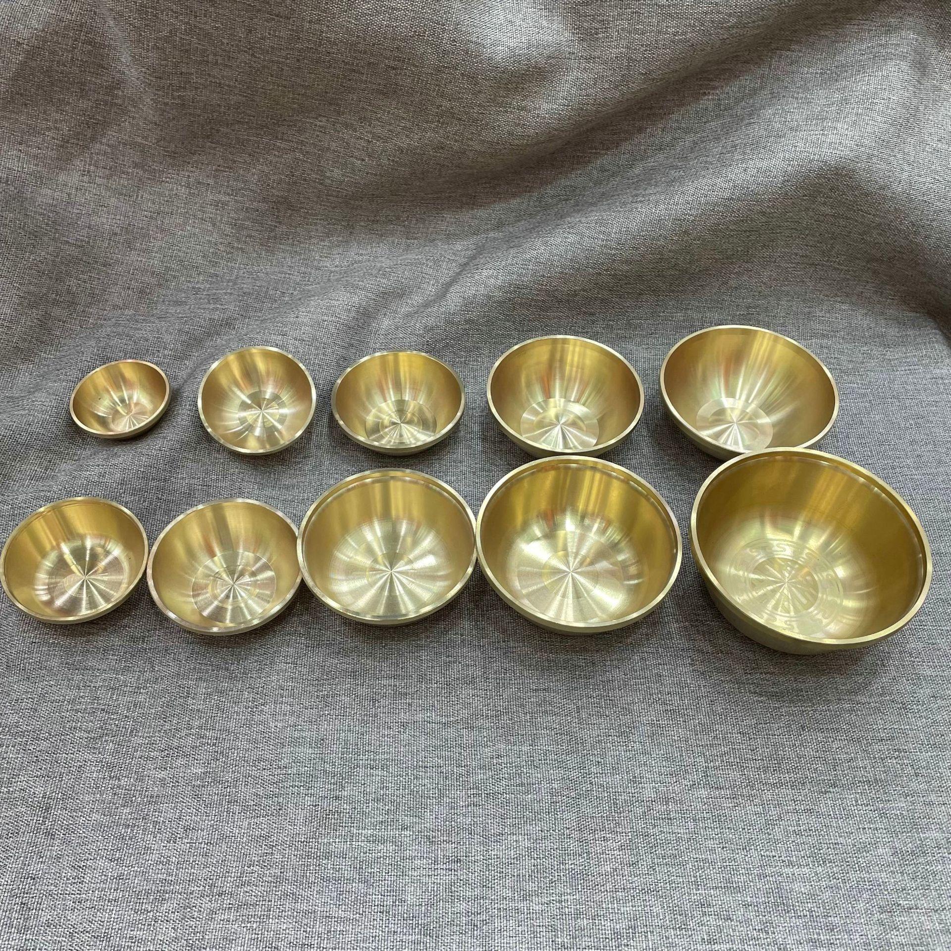 pure copper rice bowl decoration brass solid thickened copper tableware copper bowl buddha utensils worship copper bowl crafts