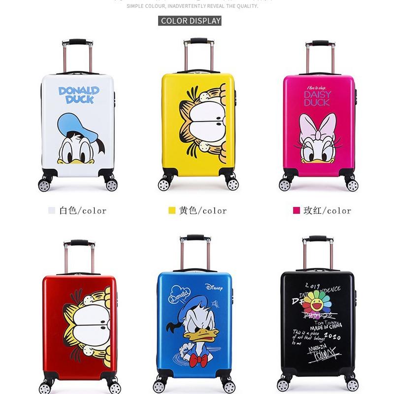 new children's trolley case universal wheel printed logo 20-inch trolley case adult case password lock suitcase