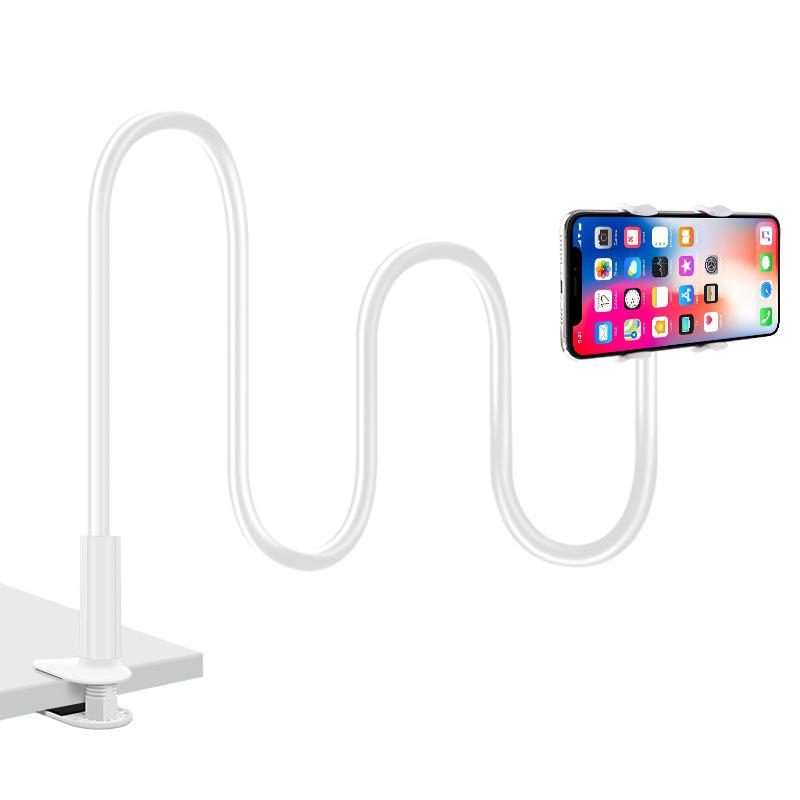 lazy bedside mobile phone holder desktop bed spiral metallic cell phone holder live broadcast binge-watching tablet universal support stand Item Picture
