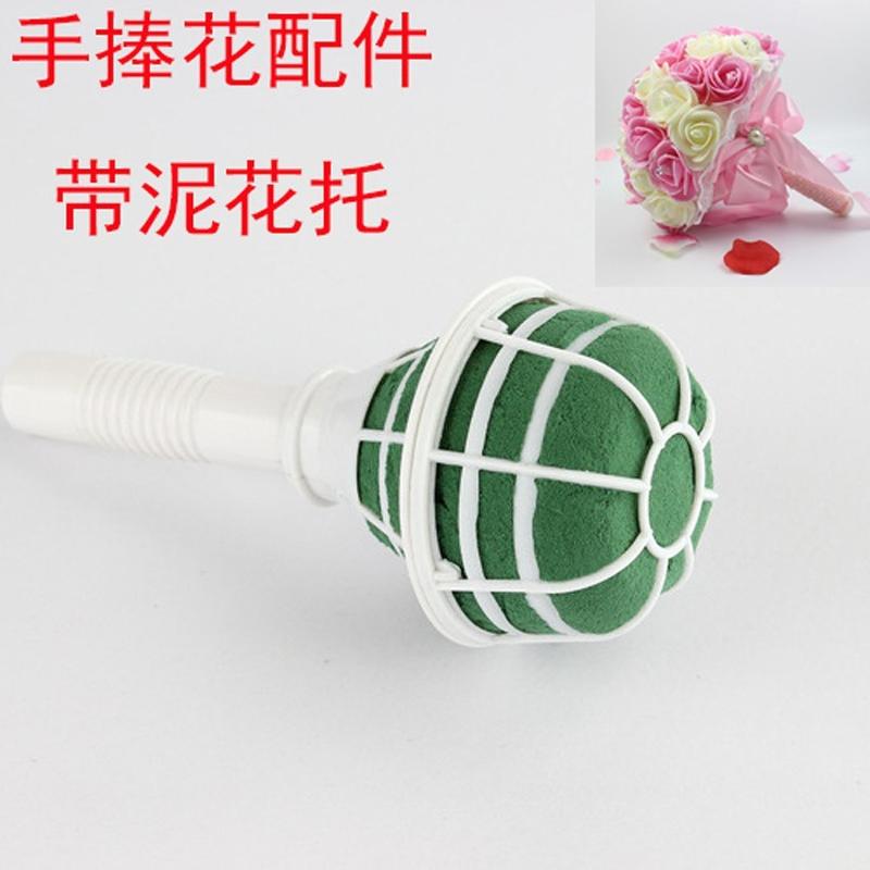 flower bouquet yarn edge material flower shop wedding supplies wholesale bridal bouquet support floral receptacle with soil side