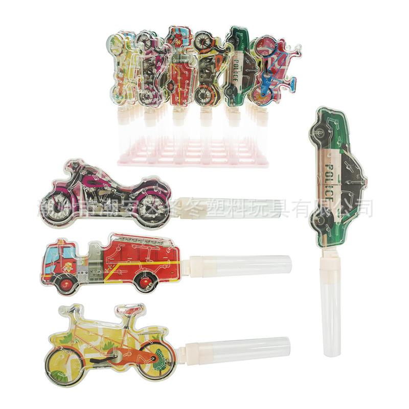 professional manufacturing candy toy transportation tool small maze insert rack toy sugar toy packaging candy container