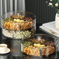 stackable fruit plate with lid household living room coffee table candy snack nuts fruit storage box melon seeds dried fruit